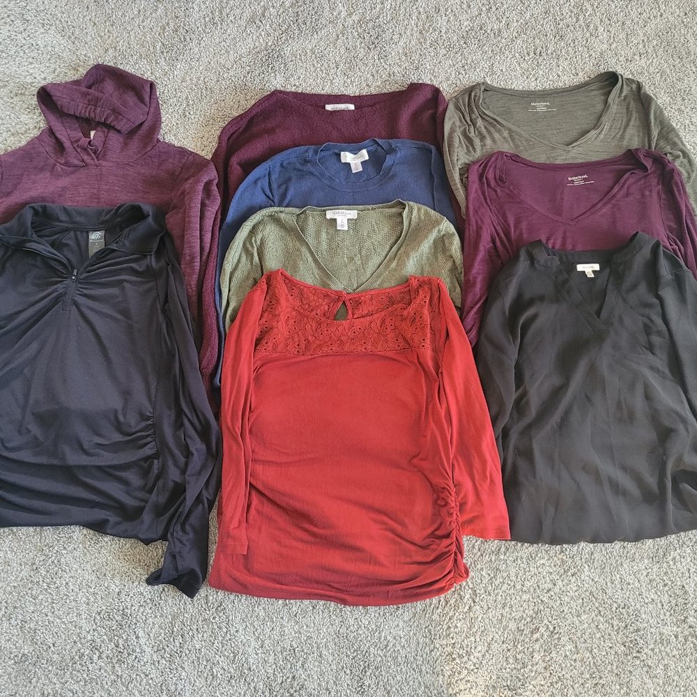 9 Maternity Longsleeve Shirts/Sweaters/Sweatshirts